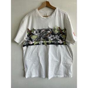 Men's Tommy Bahama T-Shirt Large White Floral Baseball SF Giants